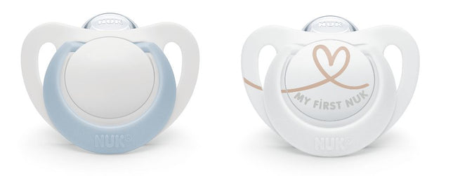 Nuk Star Soother Size 0 Blue 2 Pack