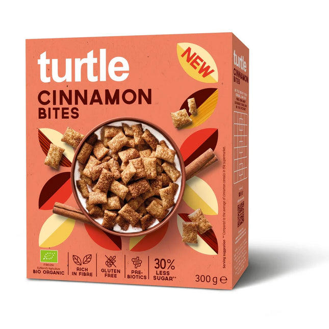 Turtle Cinnamon Bites Bio + Gluten Free 300g
