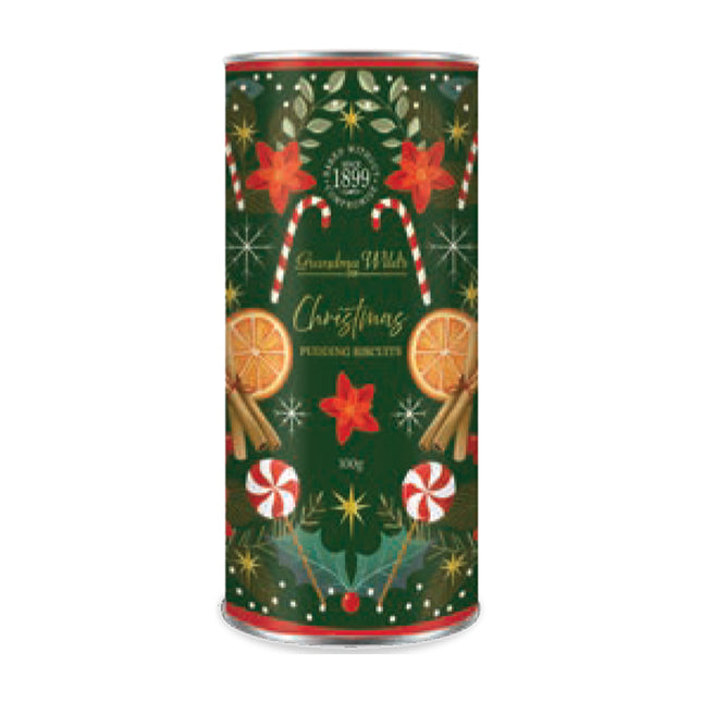 Grandma Wild's Candy Cane Christmas Pudding Tube 100g