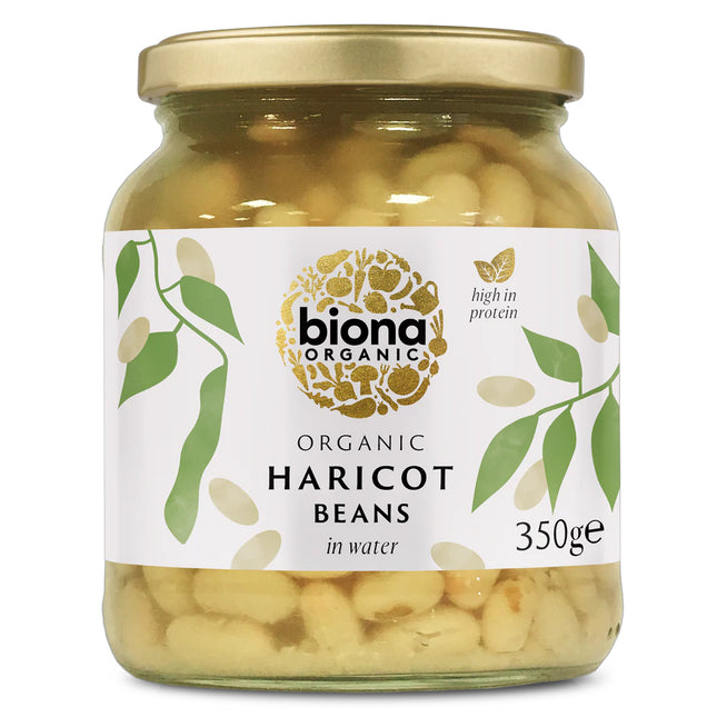 Biona Organic Haricot Beans In Glass Jars 350g
