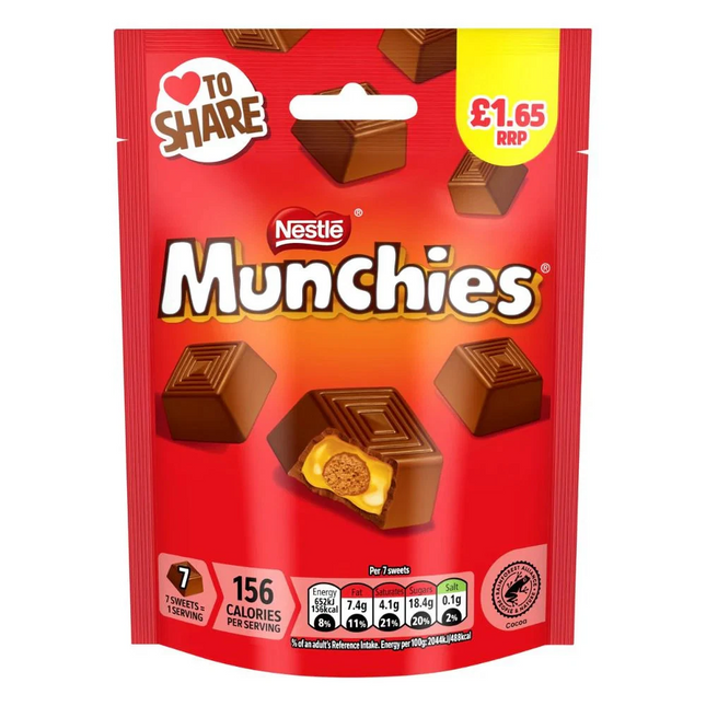 Munchies Milk Chocolate & Caramel Sharing Bag PMP £1.65 81g