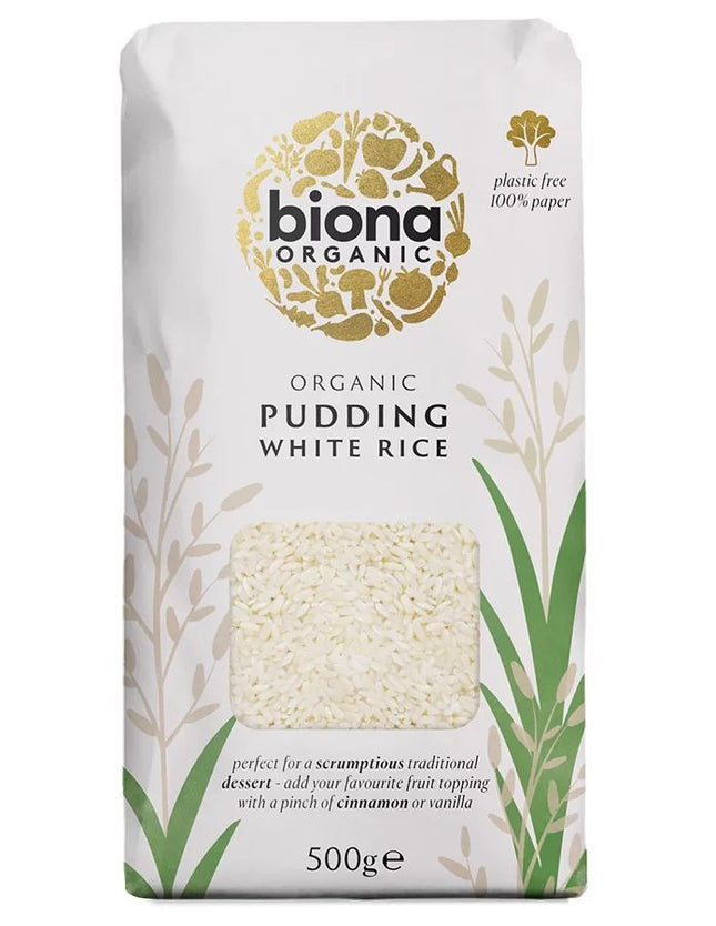 Biona Organic Pudding Rice White Perfect For Rice Pudding 500g