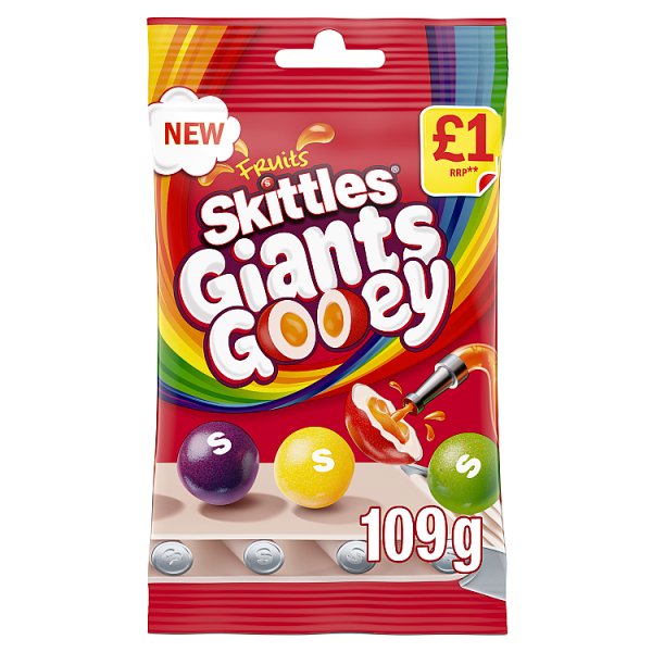 Skittles Giants Gooey Fruits Sweets Treat Bag £1.00 PMP 109g