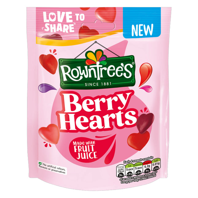 Rowntrees Berry Hearts 115g