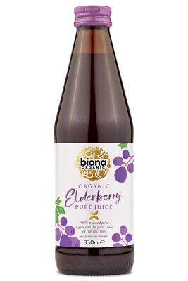 Biona Organic Elderberry Pure Juice 100% Elderberry 330ml