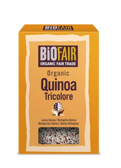 BioFAIR Tri-Colore Quinoa Grain -White/Red/Black Organic Fair Trade 500g