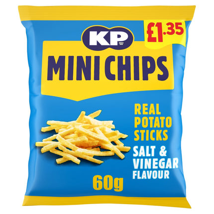 KP Minichips Salt & Vinegar Crisps 60g, £1.35 PMP