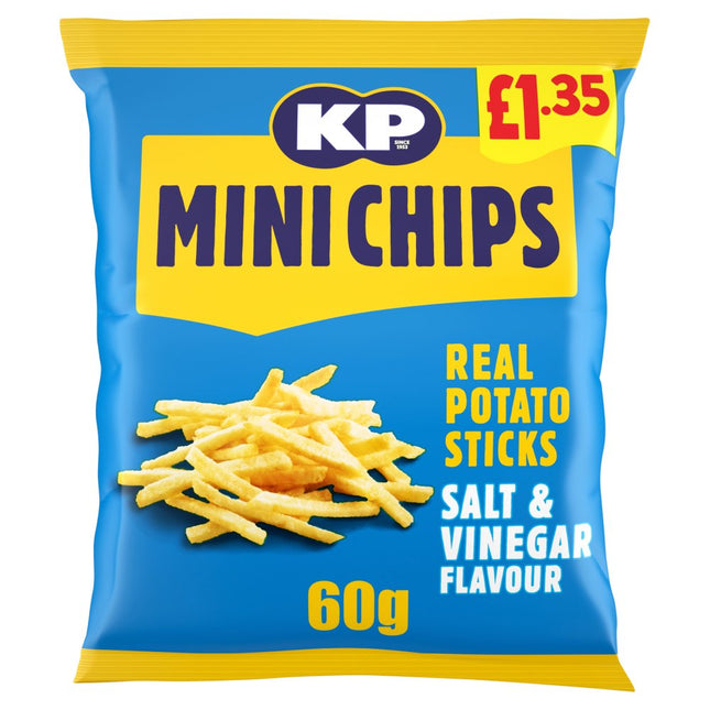 KP Minichips Salt & Vinegar Crisps 60g, £1.35 PMP