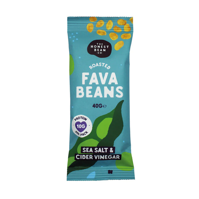 Honest Bean Co. Sea Salt & Cider Vinegar Roasted Fava Bean Snack 40g