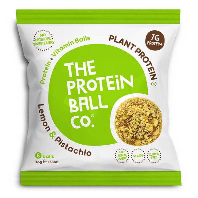 The Protein Ball Co - Lemon & Pistachio Protein Balls (Plant Protein) 45g