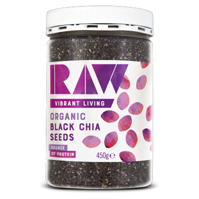Raw Black Chia Seeds Omega Rich Organic 450g