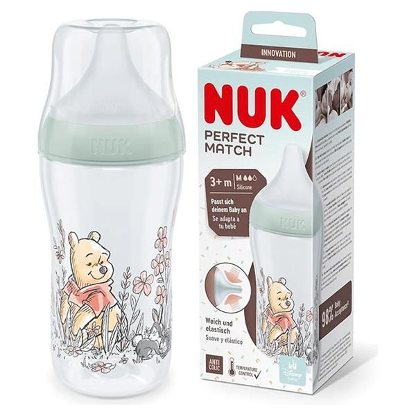 Nuk Perfect Match Temperature Control Bottle 260Ml Winnie The Pooh