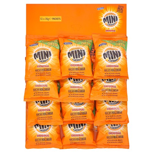 Jacob's Baked Mini Cheddars Original Cheese Snacks Handy Packs 12 x 35g