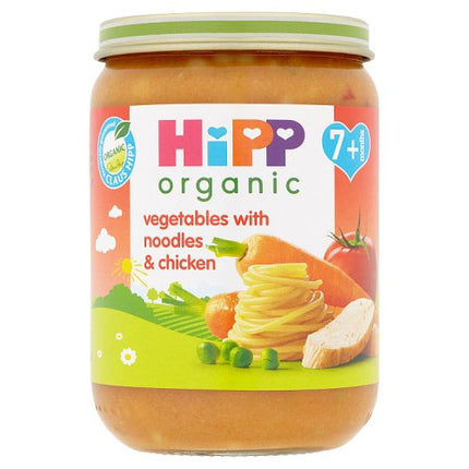Hipp Organic Veg and Chicken Noodles Baby Food Jar 7+ Months 190g - H1