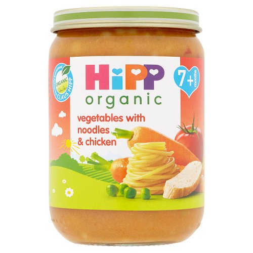 Hipp Organic Veg and Chicken Noodles Baby Food Jar 7+ Months 190g - H1