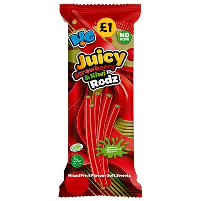 B!G Juicy Strawberry & Kiwi Rodz £1 PMP 150g