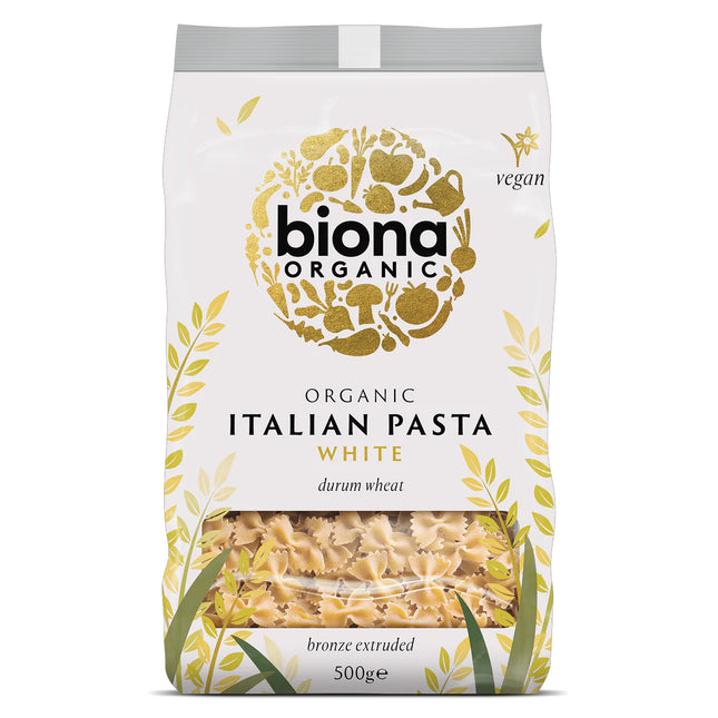 Biona Organic White Farfalline (Mini Bow Ties) 500g