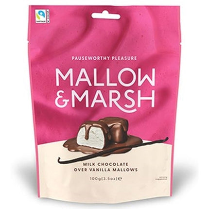Mallow & Marsh Milk Chocolate Vanilla Mallow Pouch 100g