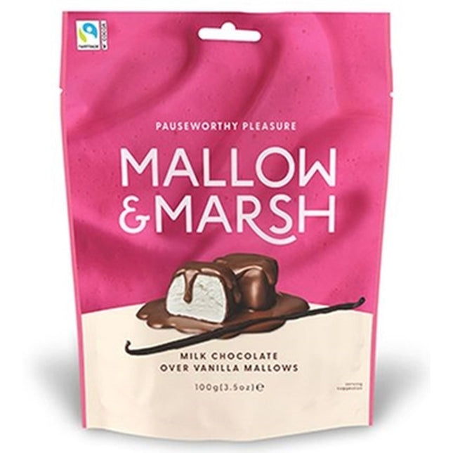 Mallow & Marsh Milk Chocolate Vanilla Mallow Pouch 100g