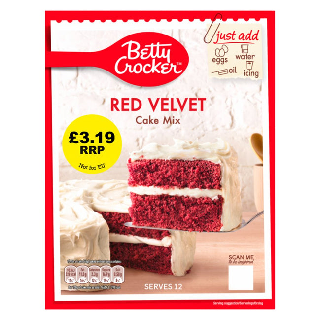 Betty Crocker Cake Mix Red Velvet 425g £3.19 PMP
