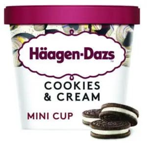 Haagen Dazs Cookies & Cream Mini Cup 24 x 95ml
