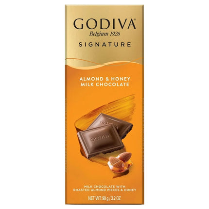 Godiva Signature Tablets Milk Roasted Honey Almonds 90G EMEA   90g