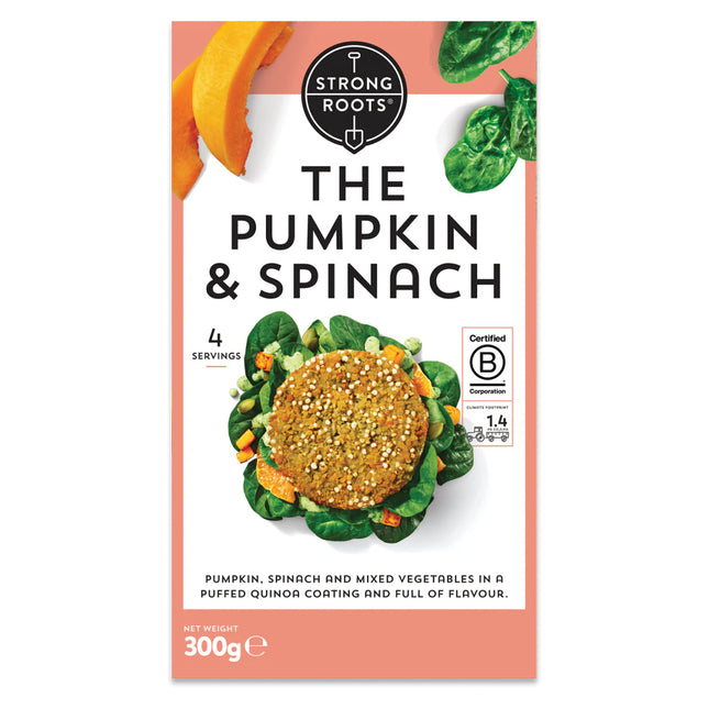 Strong Roots Pumpkin & Spinach Burger 300g