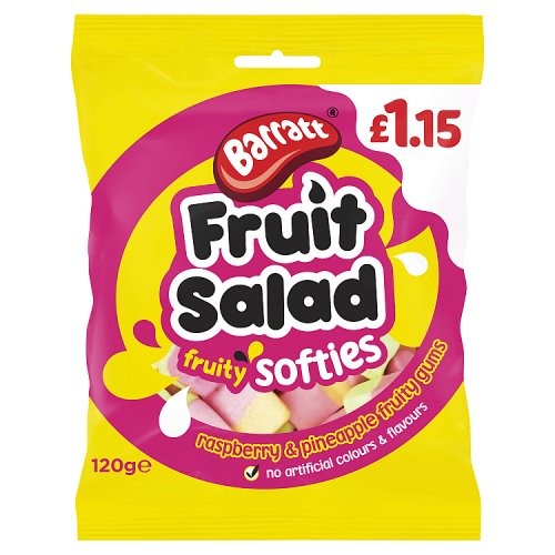 Barratt Fruit Salad Softies PMP £1.15 120g