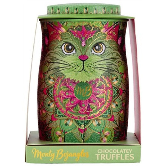 Monty Bojangles Jade Mirage Cat Tin Pistachio Marooned Truffles 135g