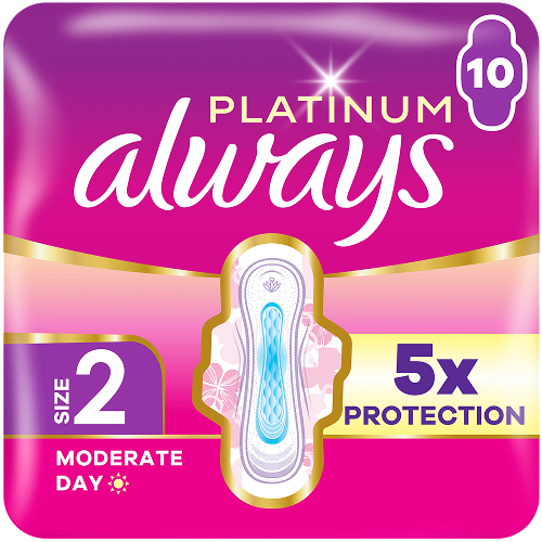 Always Platinum Pads (Size 2) Single Pack 16x10ct