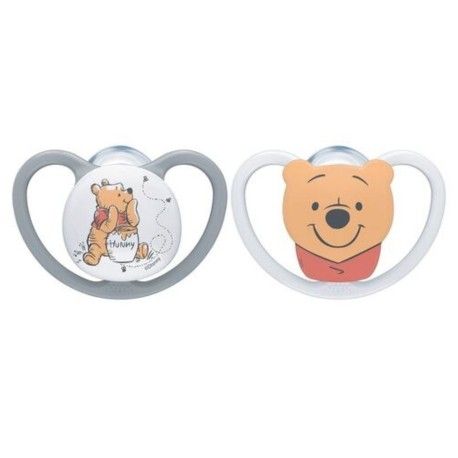 Nuk Winnie The Pooh Space Soother Size 2 6-18M 2 Pack