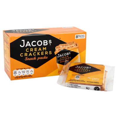 Jacob's Cream Cracker 8 Snack Packs 185g