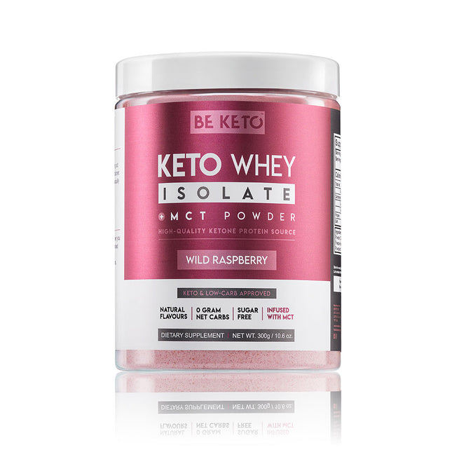 BeKeto Keto Whey isolate + MCT Wild Raspberry 300g