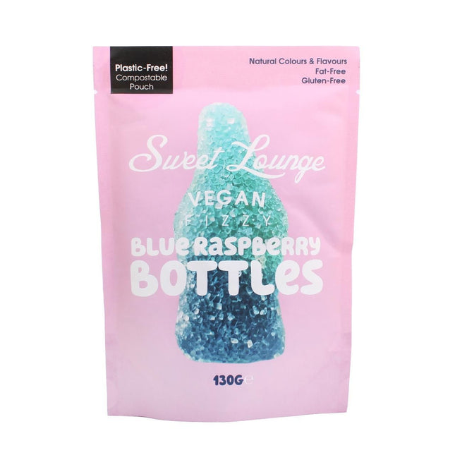 Sweet Lounge Vegan Fizzy Strawberry Hearts Pouch 130g