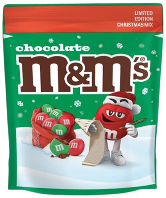M&Ms Chocolate Christmas Mix Pouch 112G