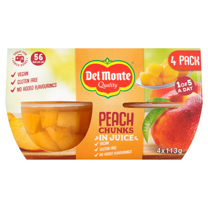 Del Monte Peach Chunks in Juice Pot (4 x 113g)