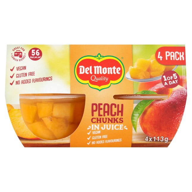 Del Monte Peach Chunks in Juice Pot (4 x 113g)