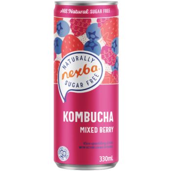 Nexba Beverages Mixed Berry Kombucha Sleek12X330Ml