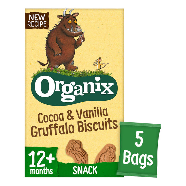 Organix Gruffalo Cocoa & Vanilla Biscuits 5 x 20g