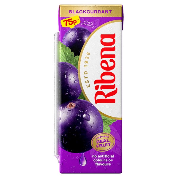 Ribena Blackcurrant PMP 75p 250ML