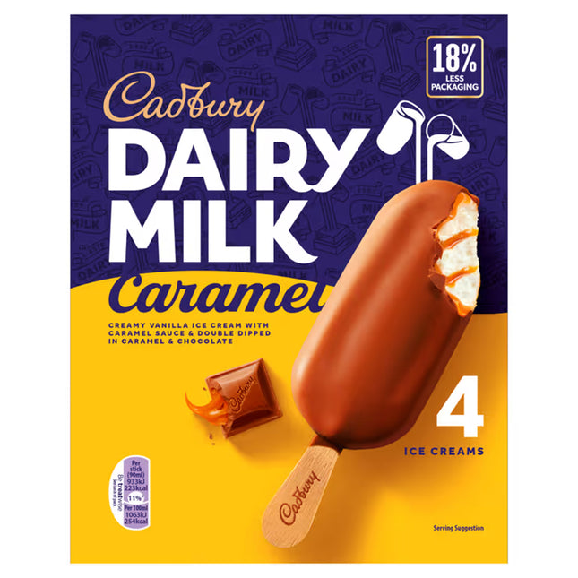 Cadbury Caramel Sticks 4Pk 360ML