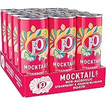 J2O Mocktail Strawberry & Orange Blossom Can 250ml