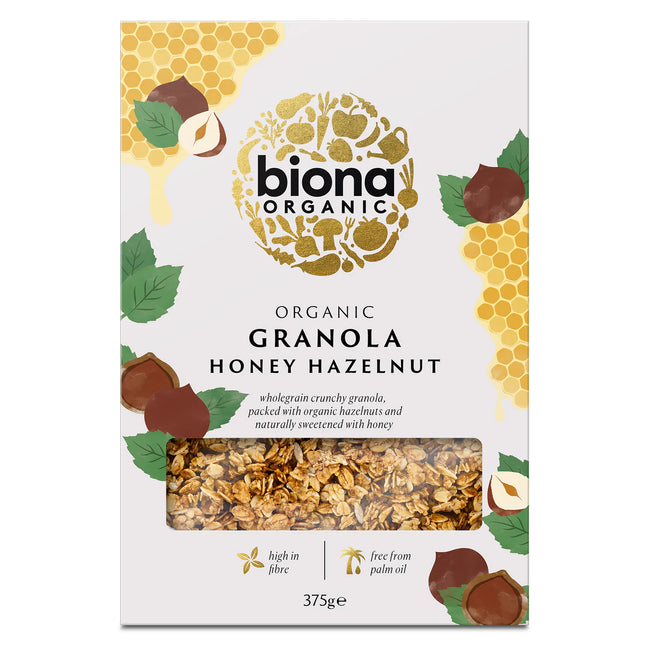 Biona Organic Honey Hazel Crunchy Granola No Added Sugar 375g
