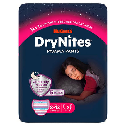 Huggies Drynites Girl 8-13 Years - 9 Pack