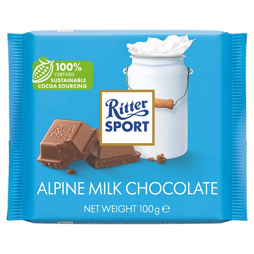 Ritter Sport Alpine Milk Chocolate 30% Cocoa 100g