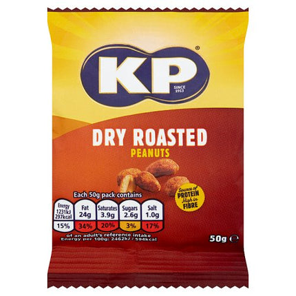 KP Dry Roasted Peanuts 50g (Pubcard)