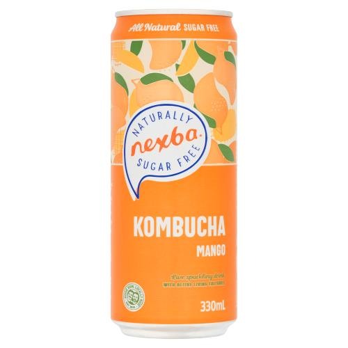 Nexba Beverages Mango Kombucha Sleek Can 12X330Ml