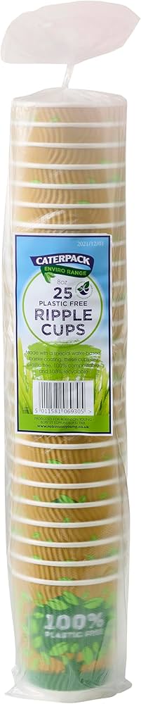 Caterpack 8Oz Ripple Cups 25s