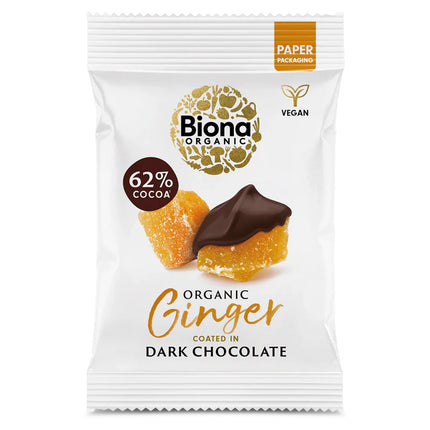 Biona Dark Chocolate Ginger Organic 60g