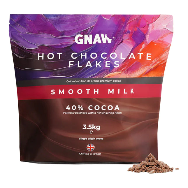 Gnaw Hot Chocolate Flakes 40% Milk Chocolate 3.5kg